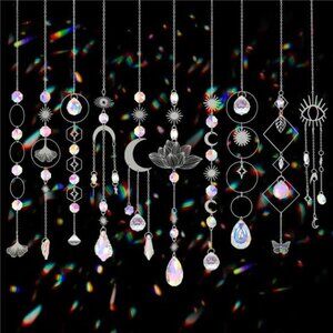 Crystal Prism Suncatcher 10 Pack Rainbow Window Hanging Kit